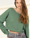 HYFVE Soul Mate Drop-Shoulder Cropped Sweatshirt