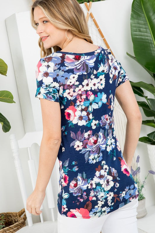 e Luna Floral Tunic Top