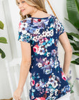 e Luna Floral Tunic Top