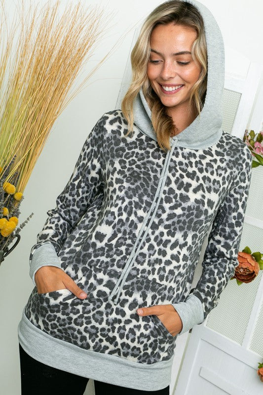 e Luna PLUS Cheetah Print Sweatshirt