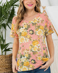 e Luna Allover Floral Boxy Top