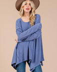 Ces Femme Asymmetrical Long Sleeve top