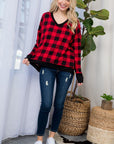 Cozy Buffalo Check Top - Online Only