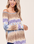 e Luna PLUS Cozy Tie Dye One Shoulder Top