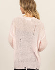 HYFVE Distressed Long Sleeve Knit Top