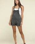 Zenana Washed Knot Strap Romper