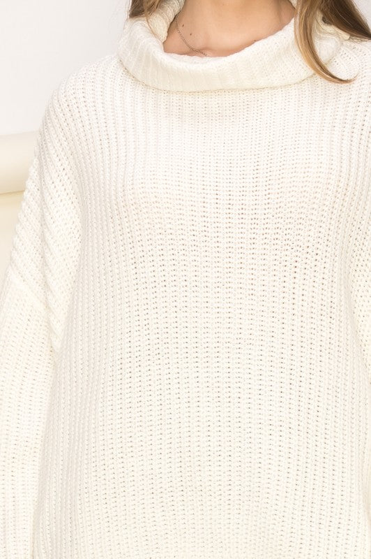 HYFVE Cuddly Cute Turtleneck Oversized Sweater - Online Only