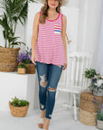 e Luna PLUS Mixed Striped Tank Top