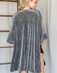 Jade By Jane Metallic Animal Print Kimono