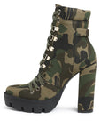 Palmetto Camouflage Ankle Boots