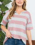 e Luna PLUS Striped Basic Top