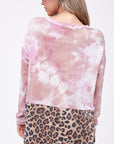 e Luna PLUS Cloud Tie Dye Cheetah Boxy Top