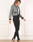 Lilou Black Check Knitted Jacket