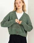 HYFVE Cute Mood Crop Shoulder Cropped Cardigan Sweater