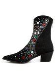 Starlit Multi Color Stones Embellished Boots