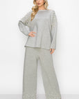 Faith French Scuba Pearl Pant