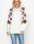 Scout Knitted Crochet Flower Sweater