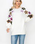 Scout Knitted Crochet Flower Sweater