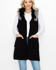 Selma Knitted Sweater Vest with Detachable Faux Fur