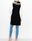 Selma Knitted Sweater Vest with Detachable Faux Fur