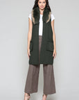 Selma Knitted Sweater Vest with Detachable Faux Fur