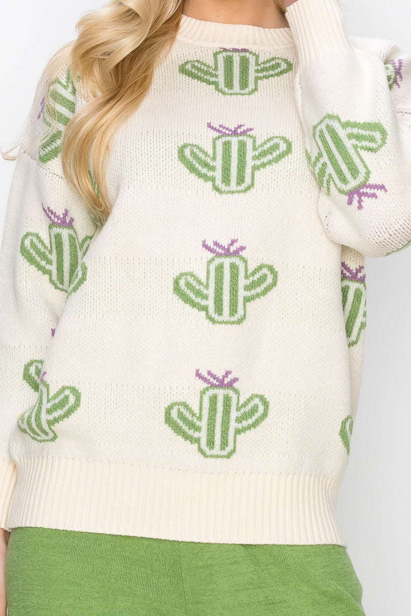 Shula Knitted Cactus Sweater