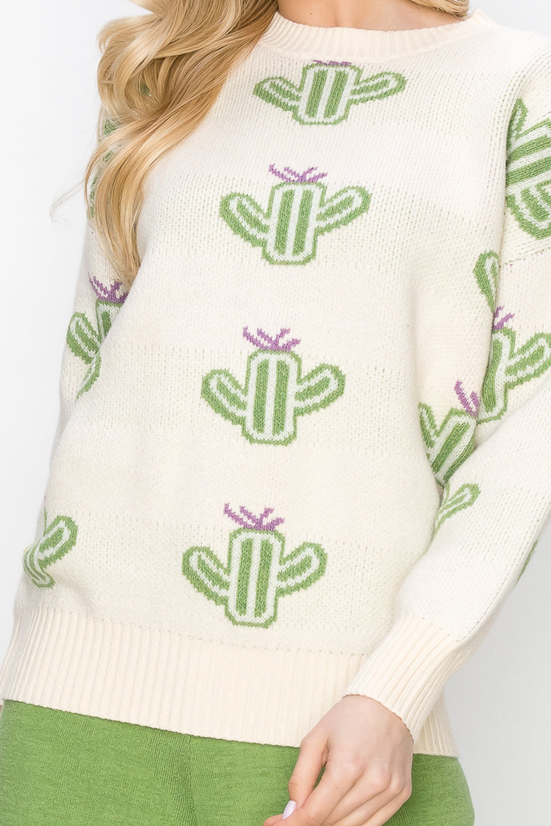 Shula Knitted Cactus Sweater