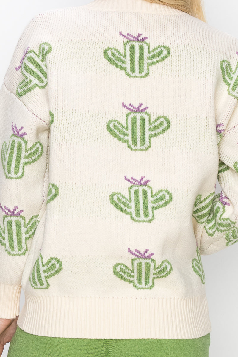 Shula Knitted Cactus Sweater