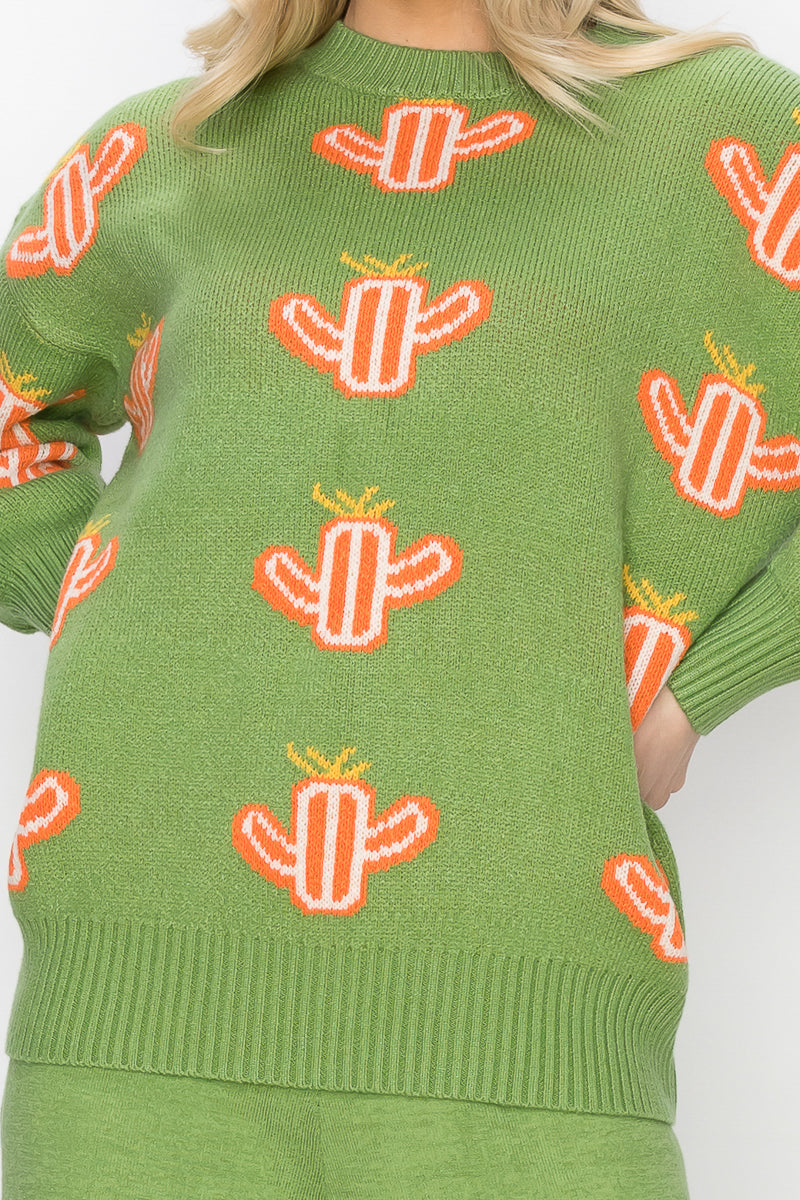 Shula Knitted Cactus Sweater