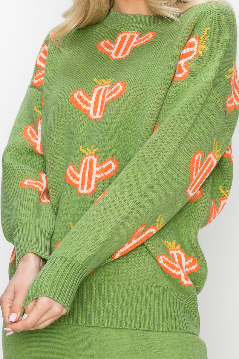 Shula Knitted Cactus Sweater