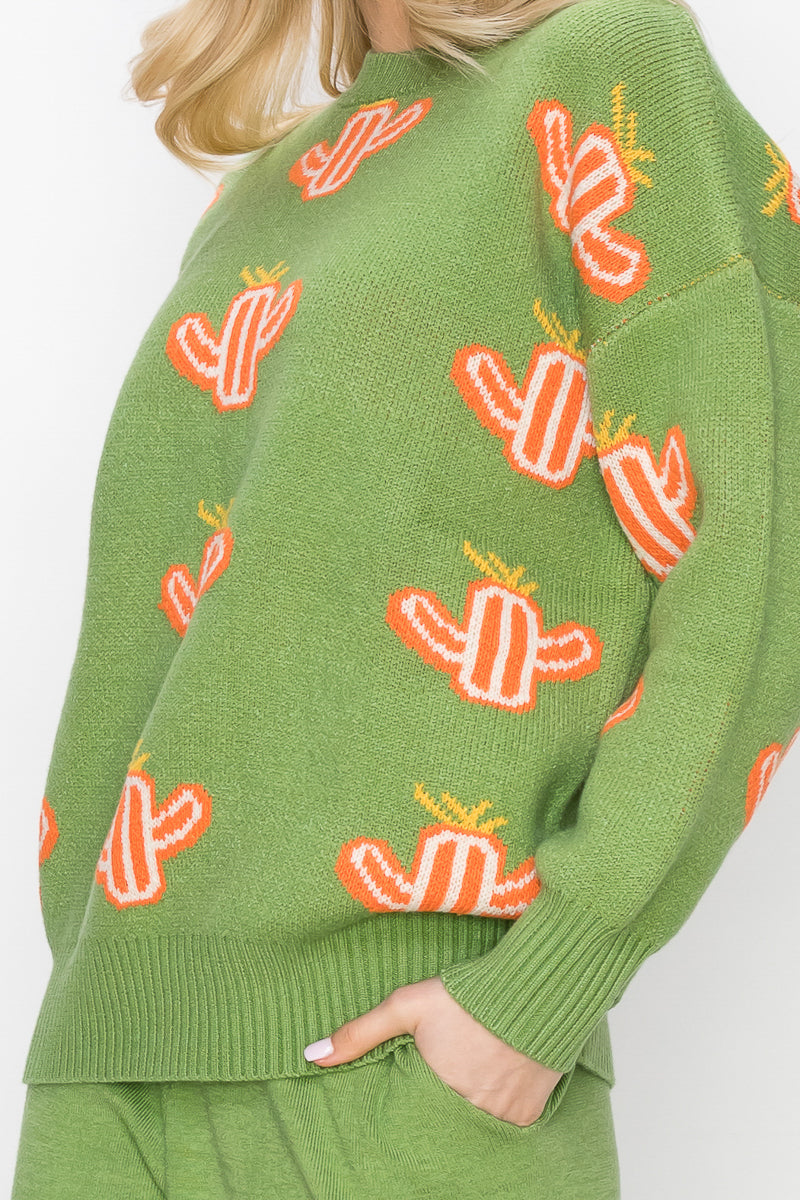 Shula Knitted Cactus Sweater