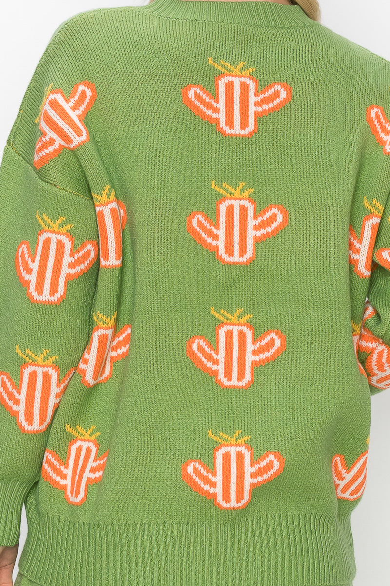 Shula Knitted Cactus Sweater