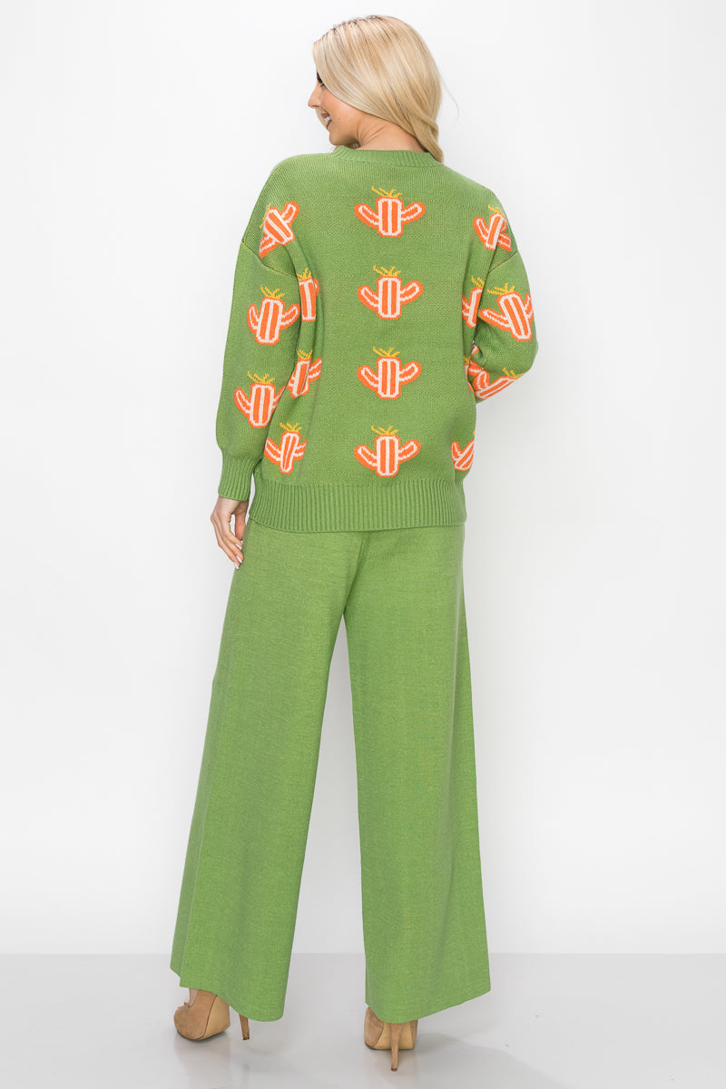 Shula Knitted Cactus Sweater