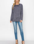 Aldis Stretch Suede Stitched Top