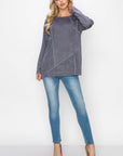 Aldis Stretch Suede Stitched Top