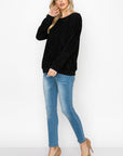 Alisa Stretch Faux Suede Top