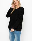 Alisa Stretch Faux Suede Top