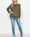 Alisa Stretch Faux Suede Top