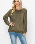 Alisa Stretch Faux Suede Top