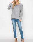 Alisa Stretch Faux Suede Top