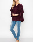 Abia Stretch Faux Suede Top