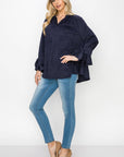 Abia Stretch Faux Suede Top