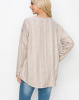 Ailith Suede Snake Print Top