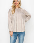 Ailith Suede Snake Print Top