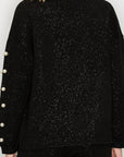 JOH |Katri Stretch French Scuba Pearl Top with Glitter
