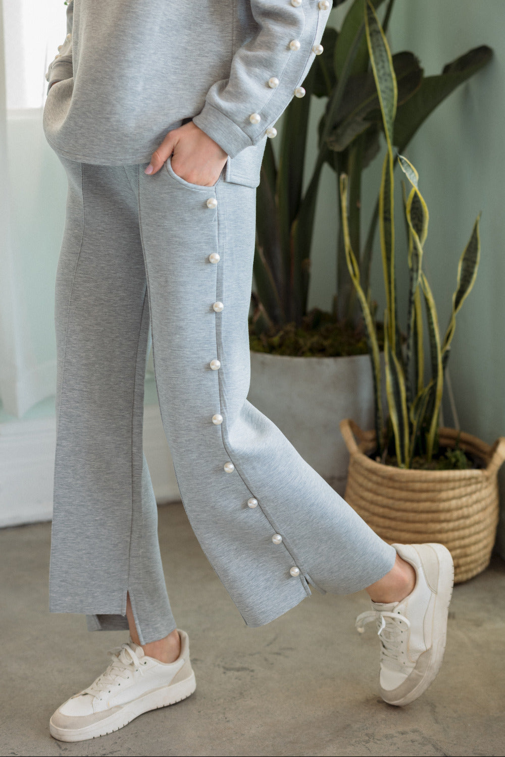 Farrah French Scuba Pearl Pant - Light Colors