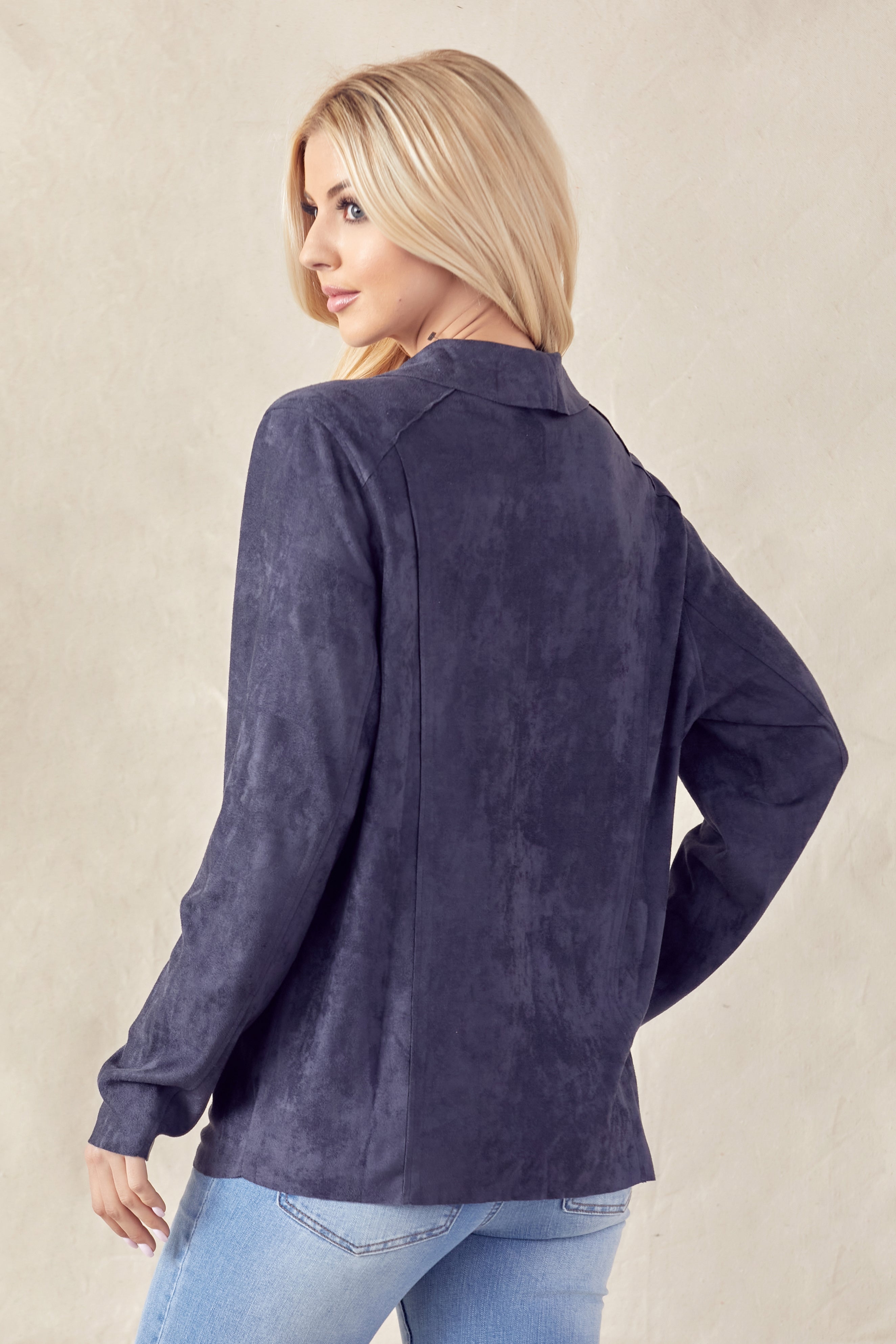 Allie Stretch Suede Jacket