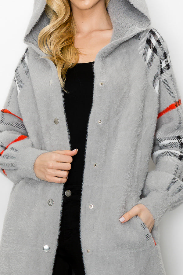 Sonnai Sweater Brushed Knitted Coat