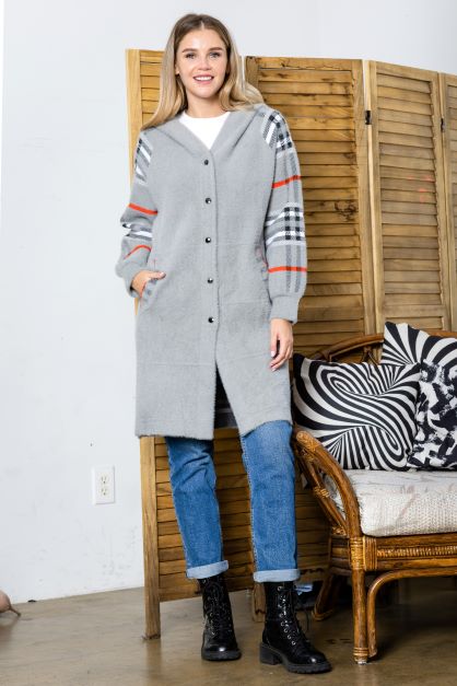 Sonnai Sweater Brushed Knitted Coat