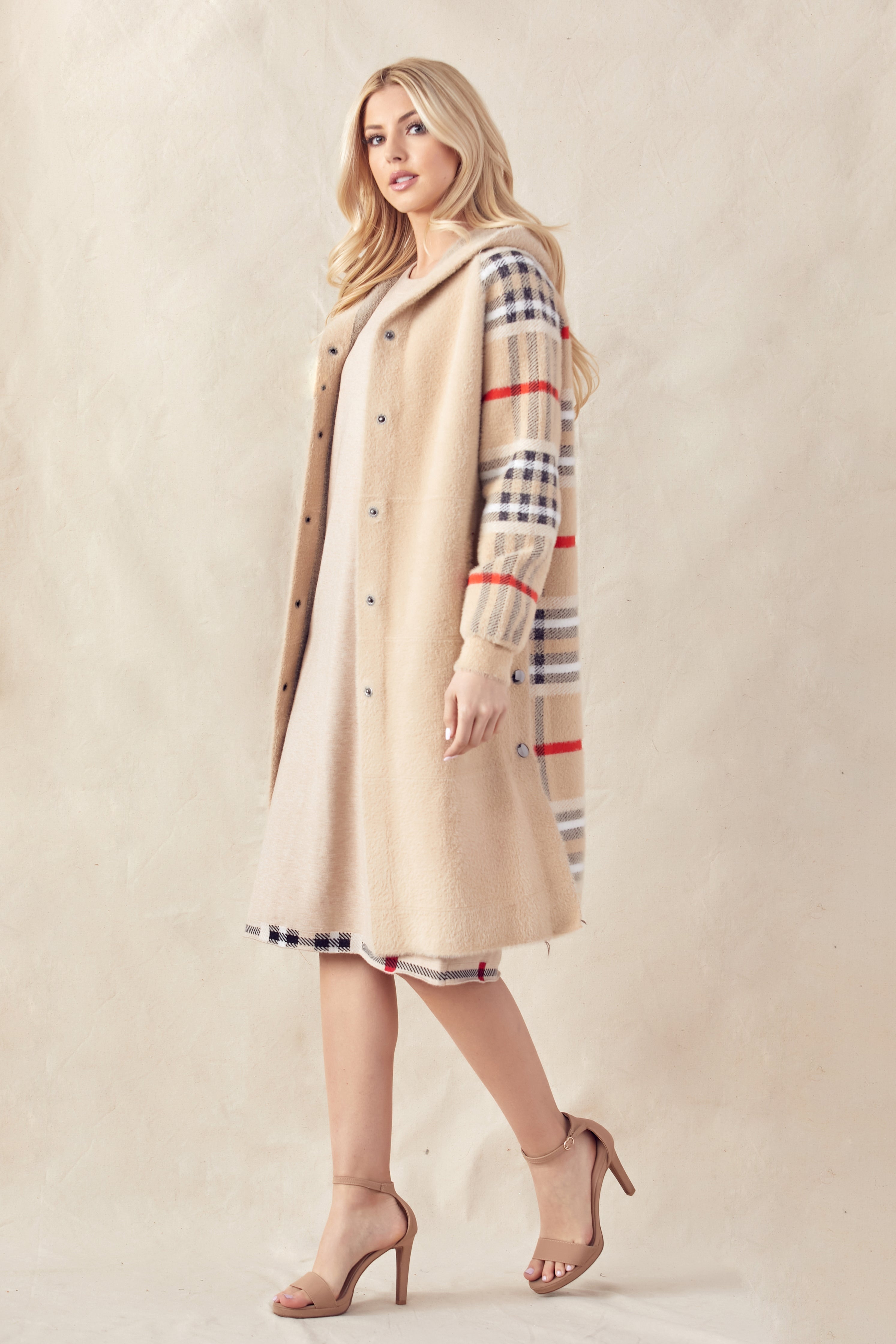 Sonnai Sweater Brushed Knitted Coat